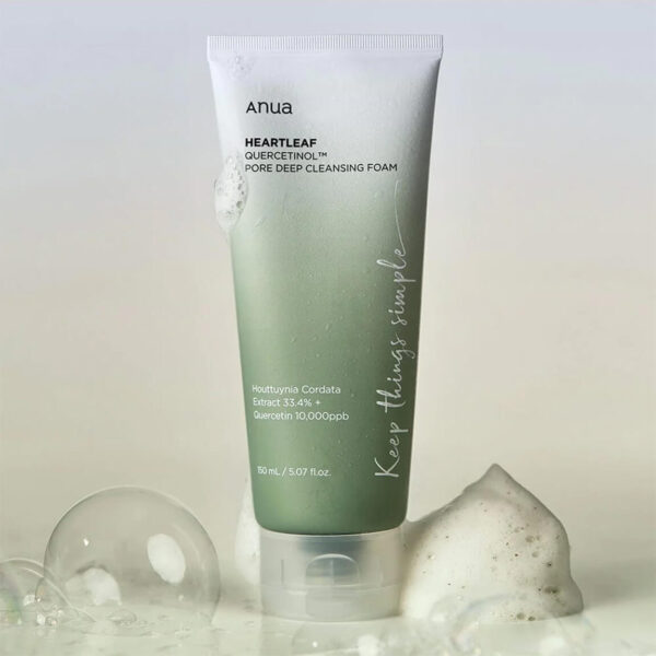 ANUA - Heartleaf Quercetinol Pore Deep Cleansing Foam 150 ml - Imagen 2